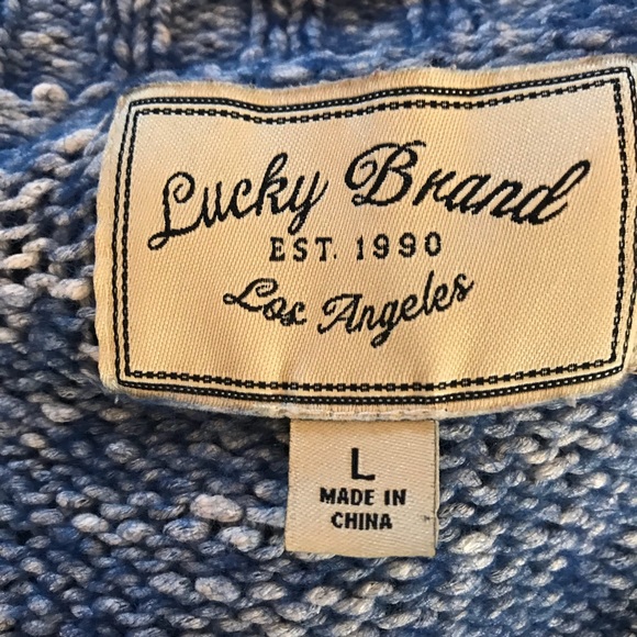 Lucky Brand Poncho Style Sweater Jacket Size L - Picture 5 of 8